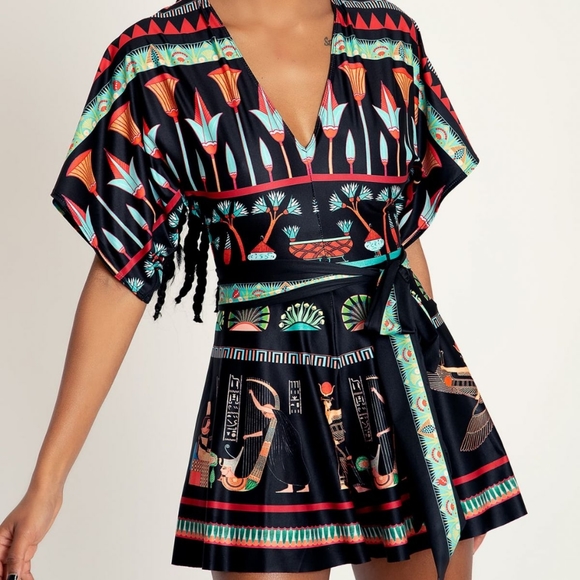Ancient Gods Slinky Playsuit 